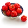acerola fruit, barbados cherry isolated